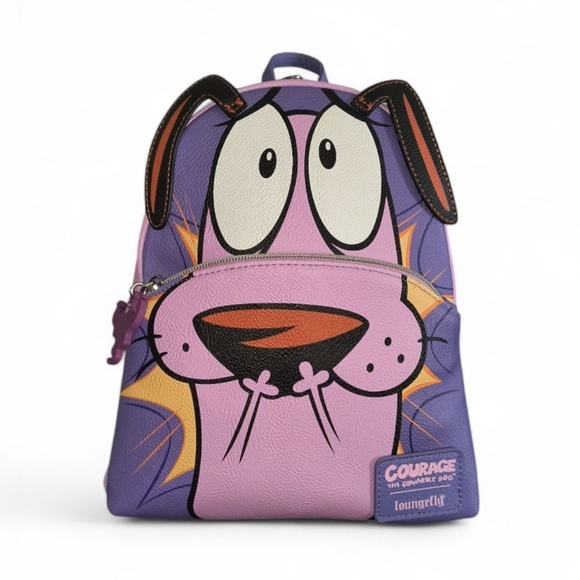 Loungefly Cartoon Network Courage The Cowardly Dog Mini Backpack FYE Exclusive - Picture 1 of 9